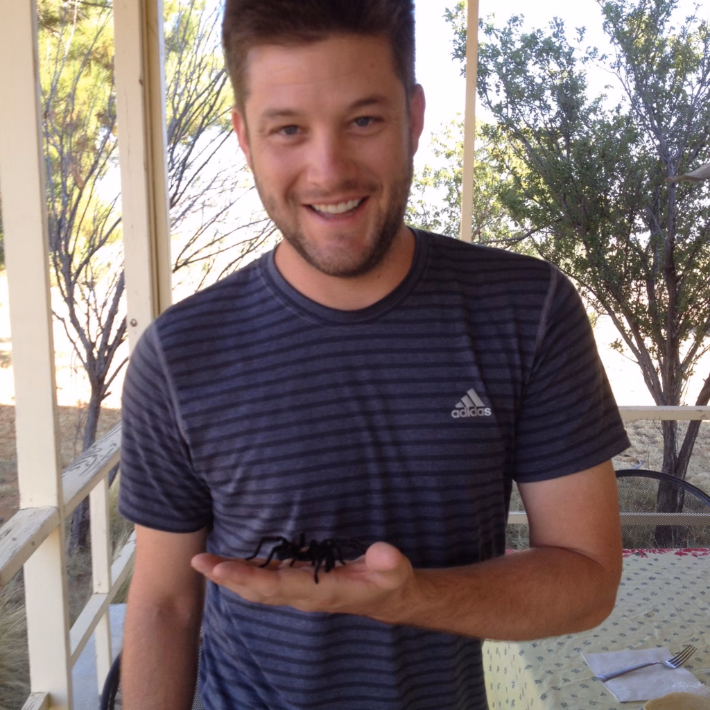 Matt Lawrence with Tarantula